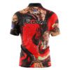 900 Global Red Marble Melt Xpress Ship Rocket Bowling Jersey - Image 2