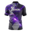 Track Purple Triangle Flare Rocket Bowling Jersey - Image 2
