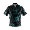 Plain Gridlock Teal Rocket Bowling Jersey