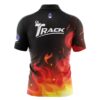 Track Flaming Fire Rocket Bowling Jersey - Image 2