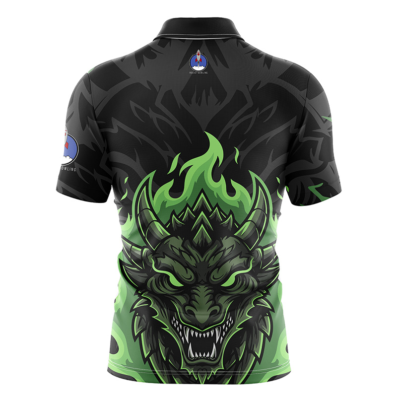 Green Fury Rocket Bowling Jersey - Image 2