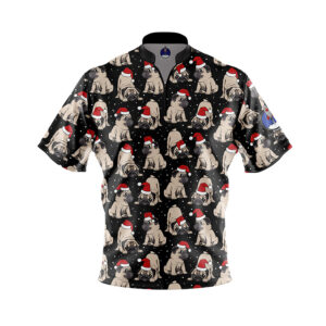 Santa's Pugs Rocket Bowling Jersey